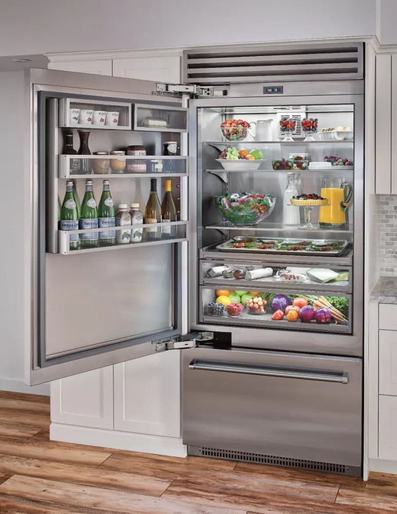 BlueStar - 35.75 Inch 22.4 cu. ft Built In / Integrated Refrigerator in Stainless - BBB36L2SS
