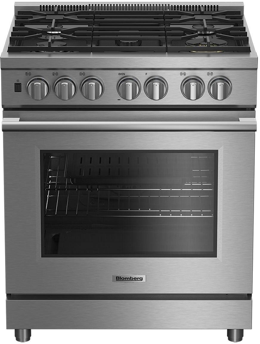 Blomberg - 5.7 cu. ft Dual Fuel Range in Stainless - BDFP34550CSS