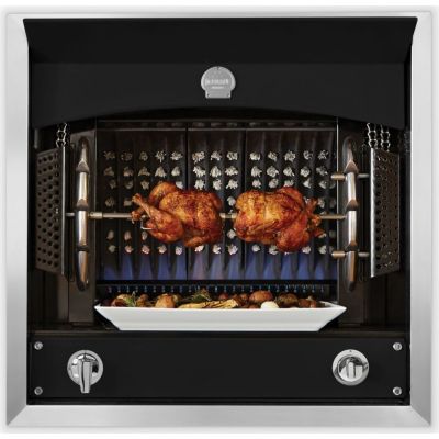 La Cornue - 29.7 Inch Flamberge Rotisserie Single Wall Oven in Black - BFG-N-N-00UCT