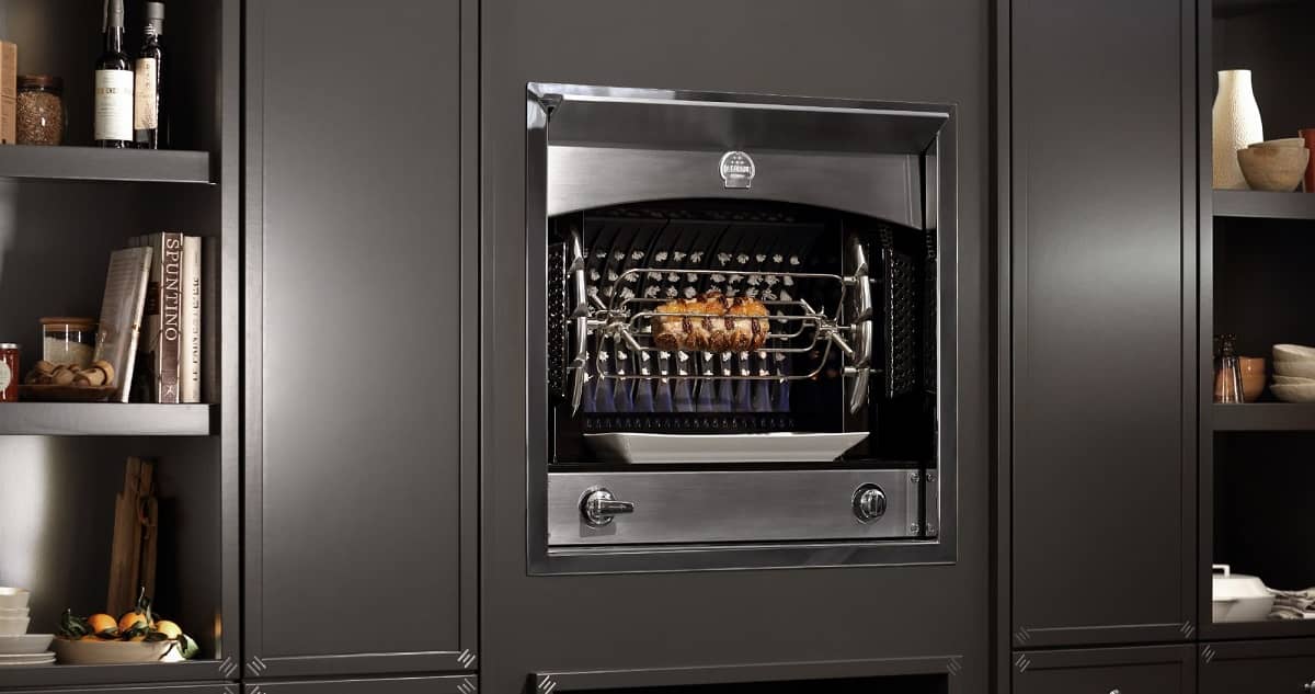 La Cornue - 29.7 Inch Flamberge Rotisserie Single Wall Oven in Black - BFG-N-N-00UCT