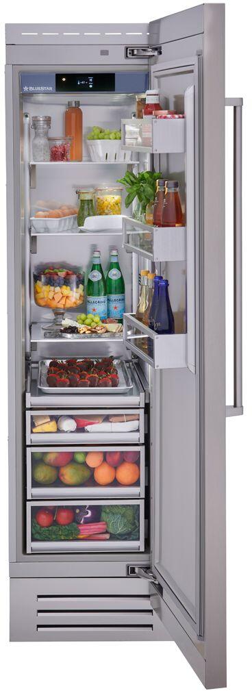 BlueStar - 23.375 Inch 12.99 cu. ft Built In / Integrated All Fridge Refrigerator in Stainless - BIR24L0