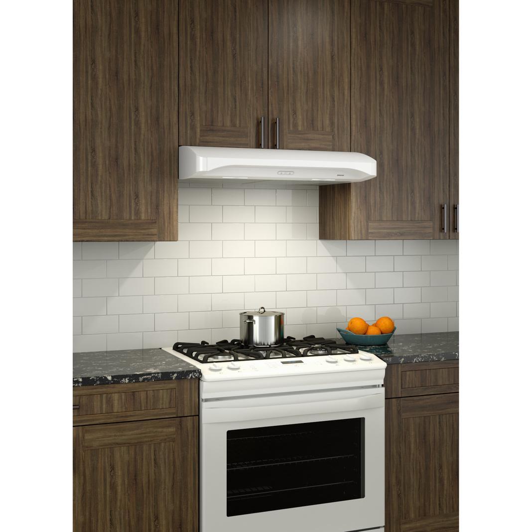 Broan - 29.875 Inch 375 CFM Under Cabinet Range Vent in White - BQDD130WW