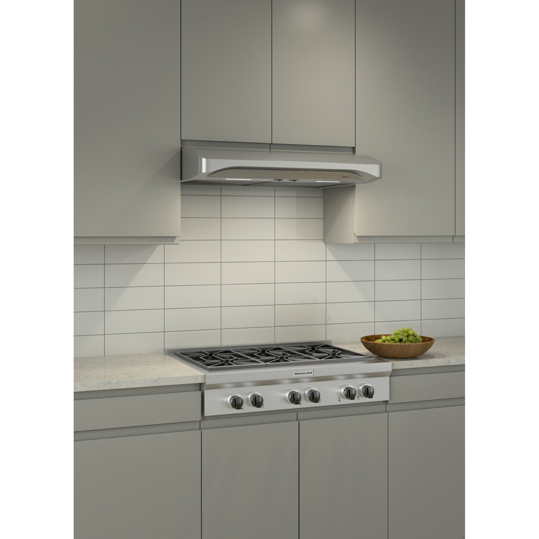 Broan - 30 Inch 300 CFM Under Cabinet Range Vent in Stainless - BQSEN130SS