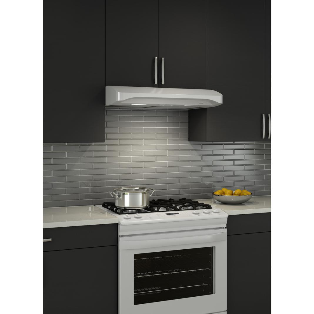 Broan - 30 Inch 300 CFM Under Cabinet Range Vent in White - BQSEN130WW