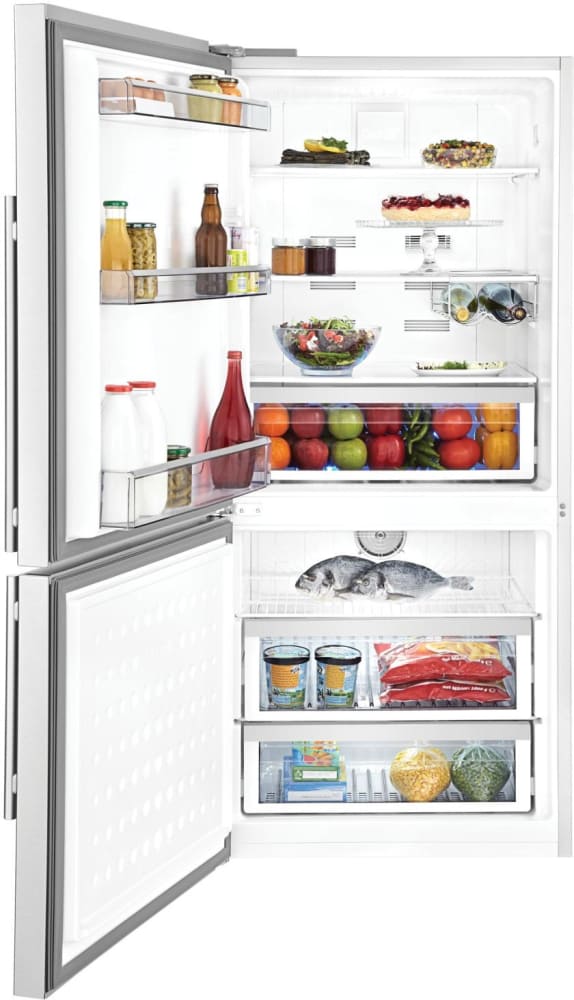 Blomberg - 29.1 Inch 16.2 cu. ft Bottom Mount Refrigerator in Stainless - BRFB1812SSLN