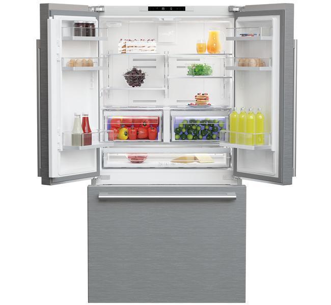 Blomberg - 35.75 Inch 19.86 cu. ft French Door Refrigerator in Stainless - BRFD2230SS