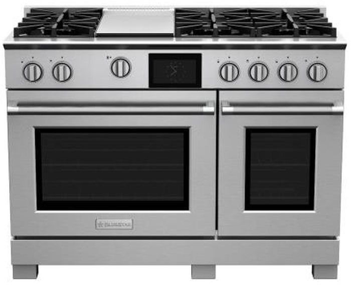 BlueStar - 47.875 Inch Dual Fuel Range in Stainless - BSDF486GLWPLT