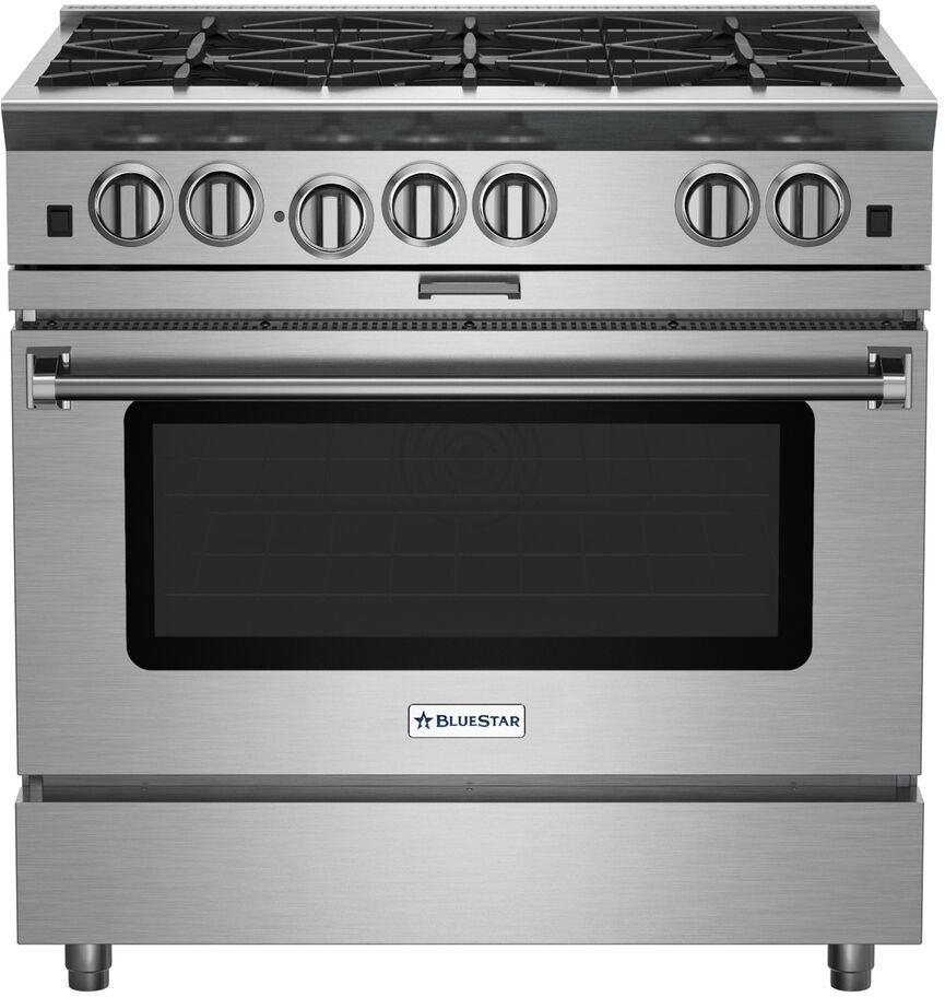 Bluestar - 4.6 cu. ft Gas Range in Stainless - BSP366BCFPLT
