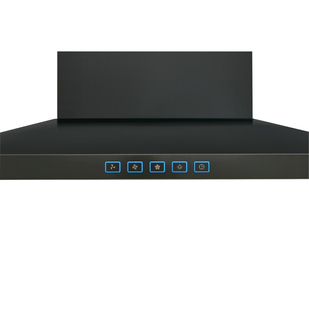 Broan - 30 Inch 450 CFM Wall Mount and Chimney Range Vent in Black Stainless - BWS1304BLS