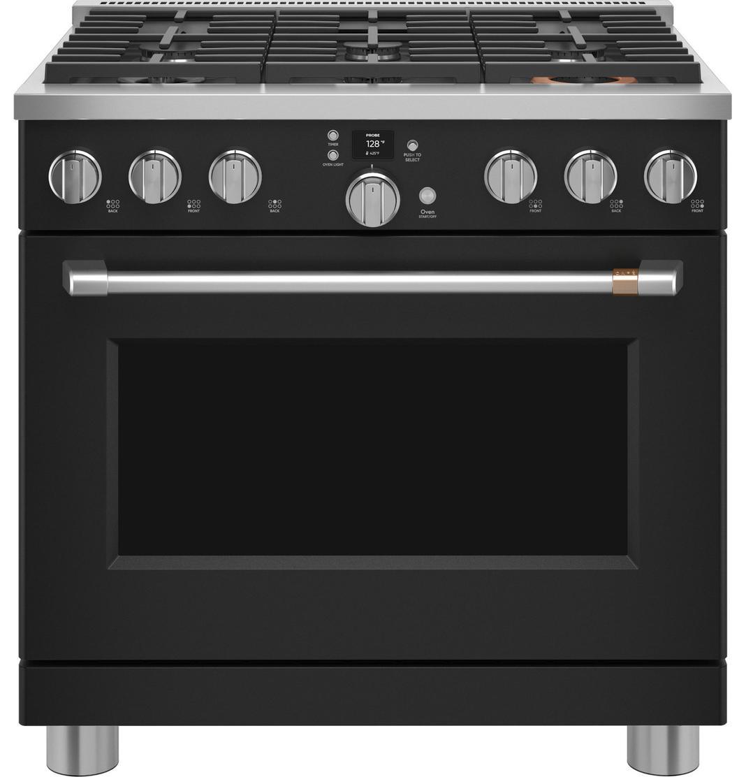 Café - 5.7 cu. ft Dual Fuel Range in Black - C2Y366P3TD1