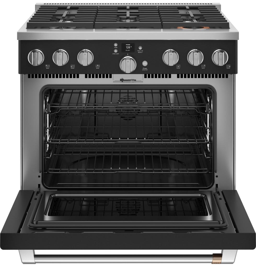 Café - 5.7 cu. ft Dual Fuel Range in Black - C2Y366P3TD1