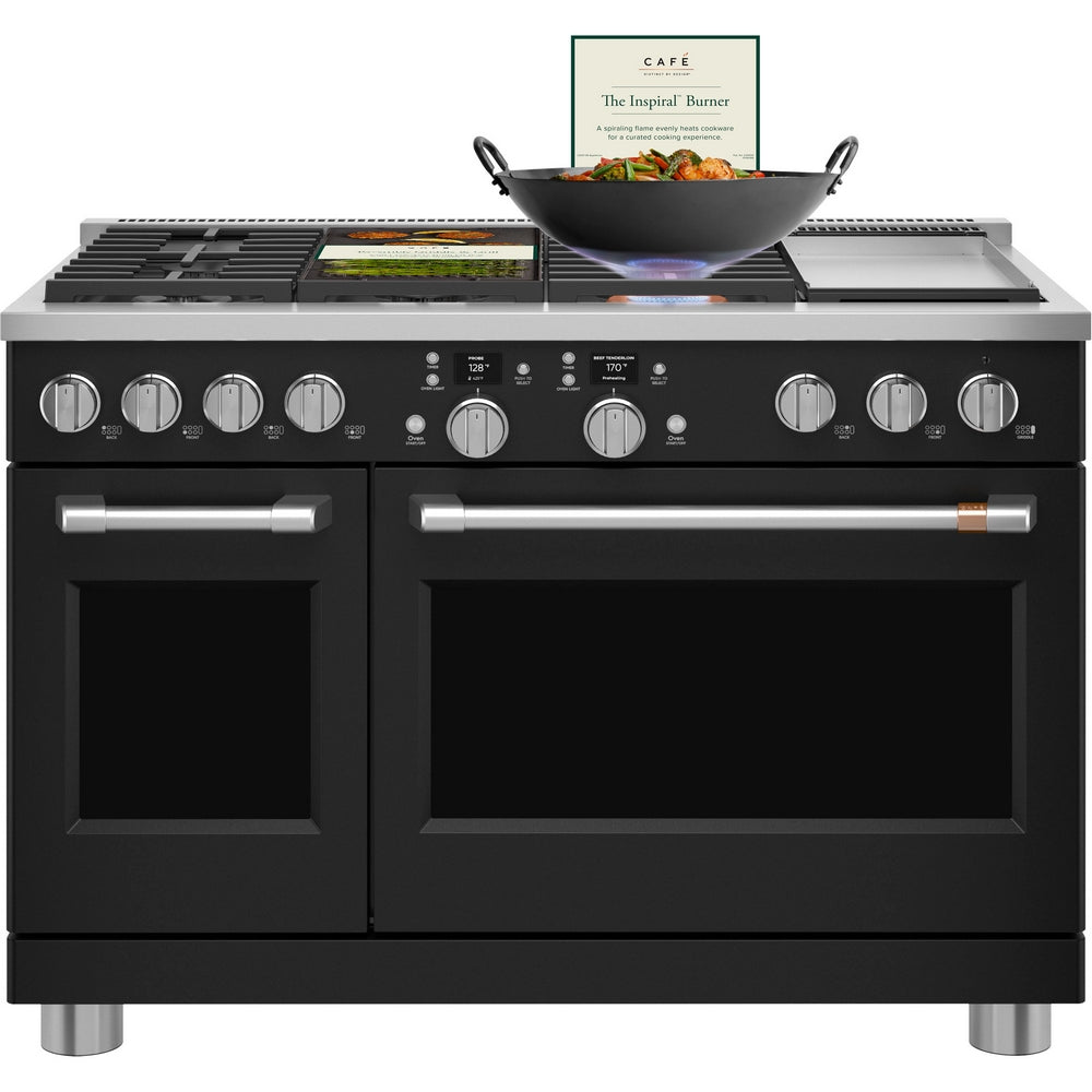 Cafe - 8.2 cu. ft Dual Fuel Range in Black - C2Y486P3TD1