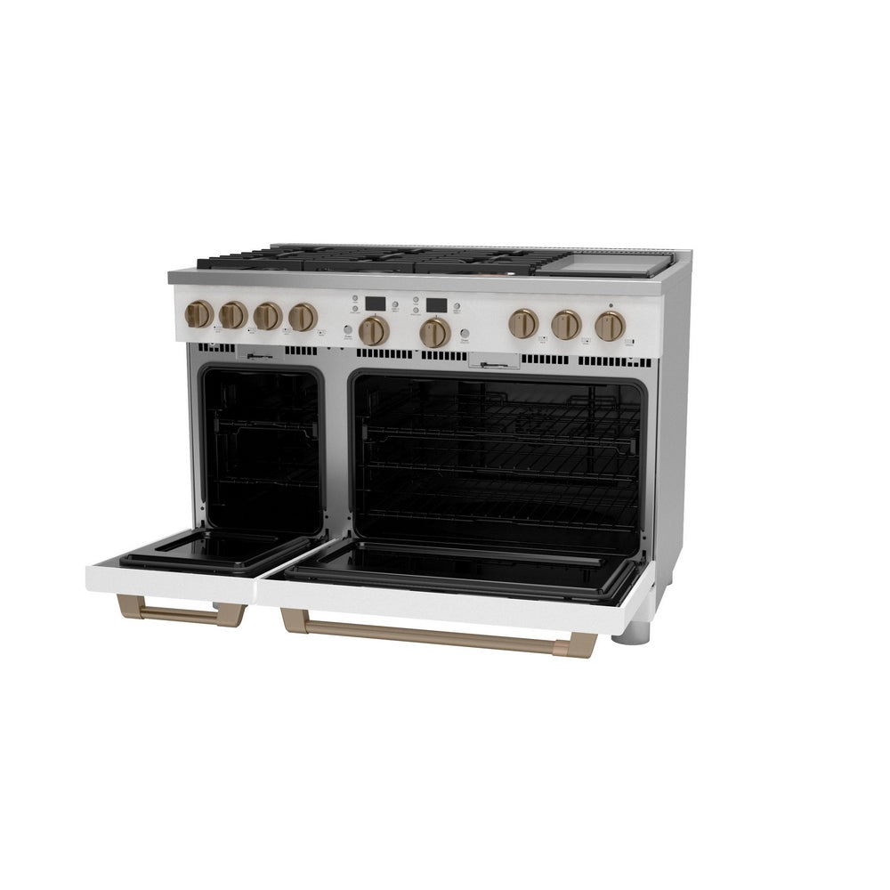 Cafe - 8.2 cu. ft Dual Fuel Range in White - C2Y486P4TW2