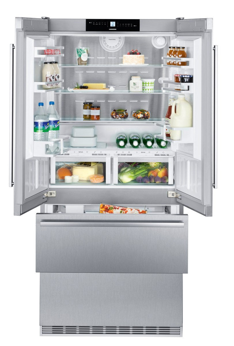 Liebherr - 35.875 Inch 18.9 cu. ft French Door Refrigerator in Stainless - CBS2082
