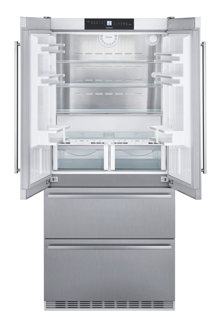 Liebherr - 35.875 Inch 18.9 cu. ft French Door Refrigerator in Stainless - CBS2082
