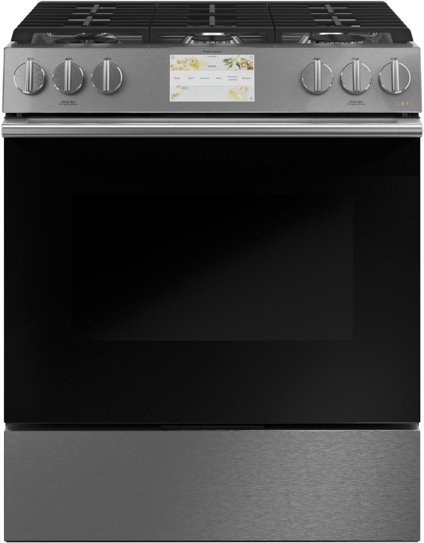 Café - 5.7 cu. ft Dual Fuel Range in Platinum - CC2S900M2NS5