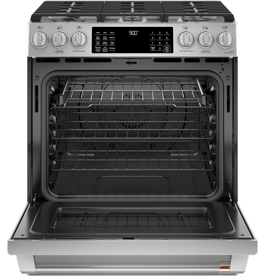 Café - 5.7 cu. ft Dual Fuel Range in Stainless - CC2S900P2MS1