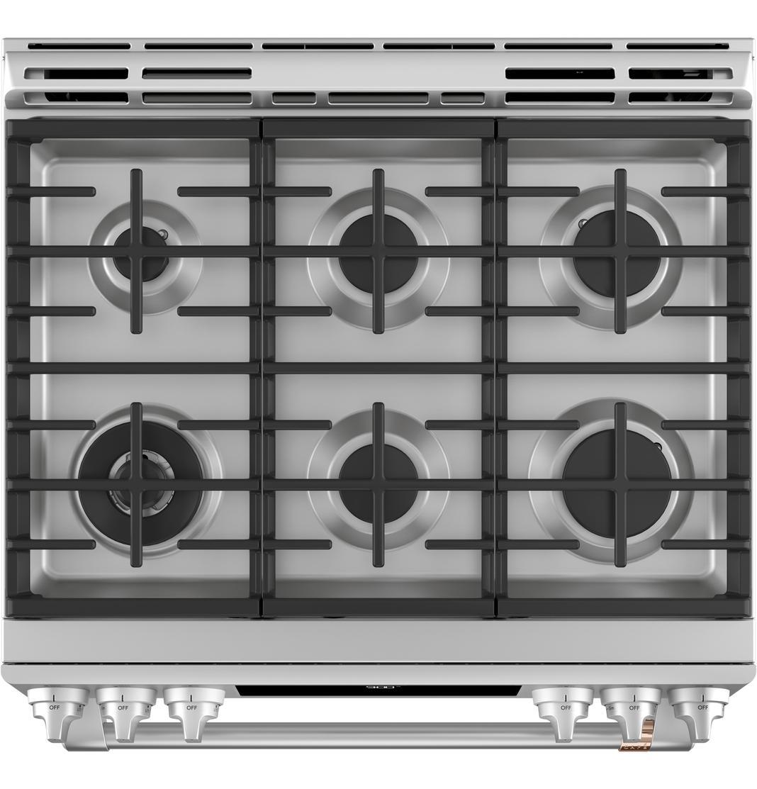 Café - 5.7 cu. ft Dual Fuel Range in Stainless - CC2S900P2MS1