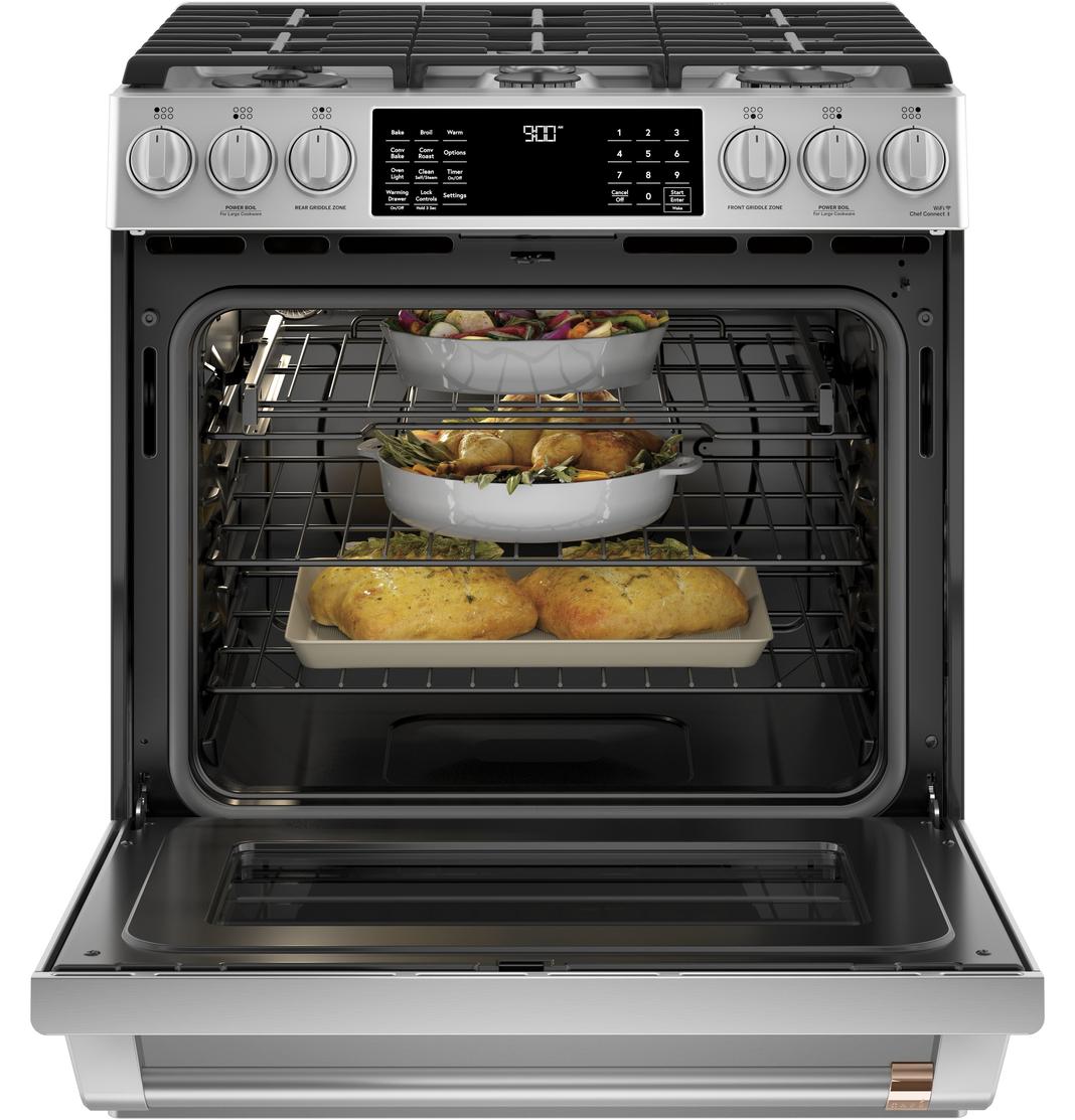 Café - 5.7 cu. ft Dual Fuel Range in Stainless - CC2S900P2MS1