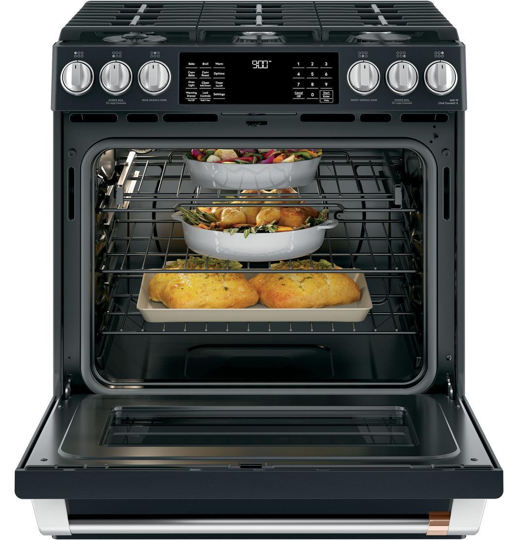 Café - 5.7 cu. ft Dual Fuel Range in Black - CC2S900P3MD1