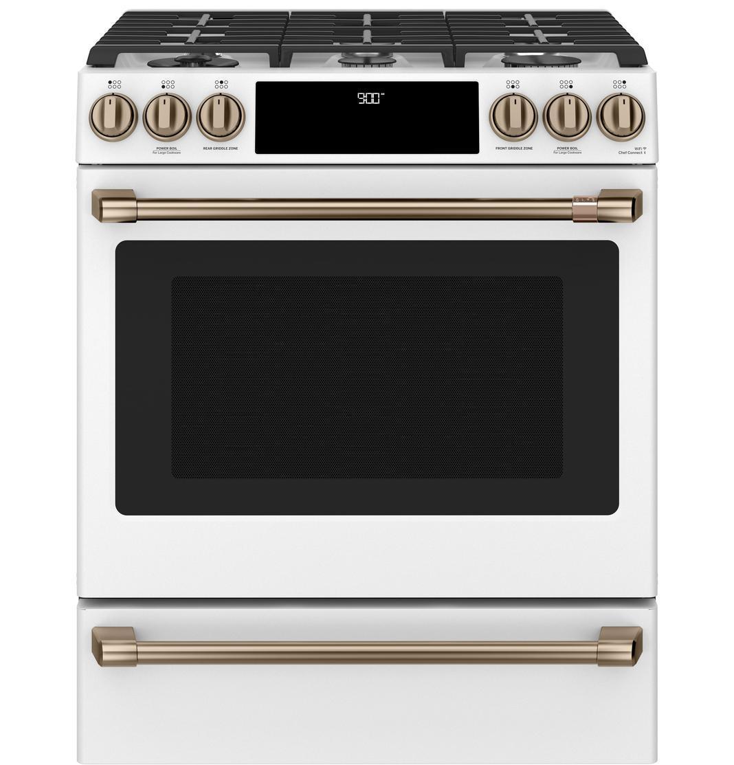 Café - 5.7 cu. ft Dual Fuel Range in White - CC2S900P4MW2