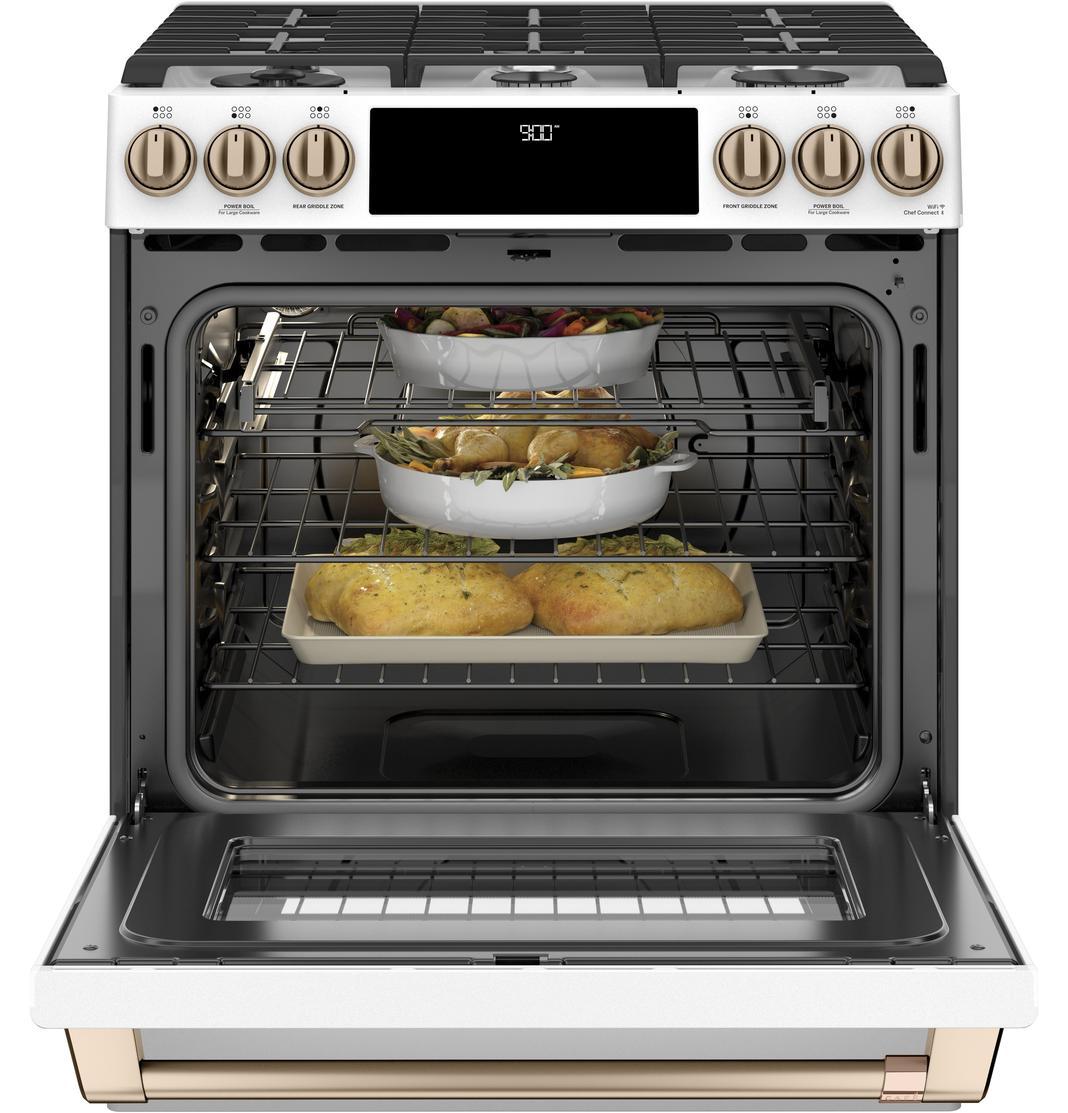 Café - 5.7 cu. ft Dual Fuel Range in White - CC2S900P4MW2