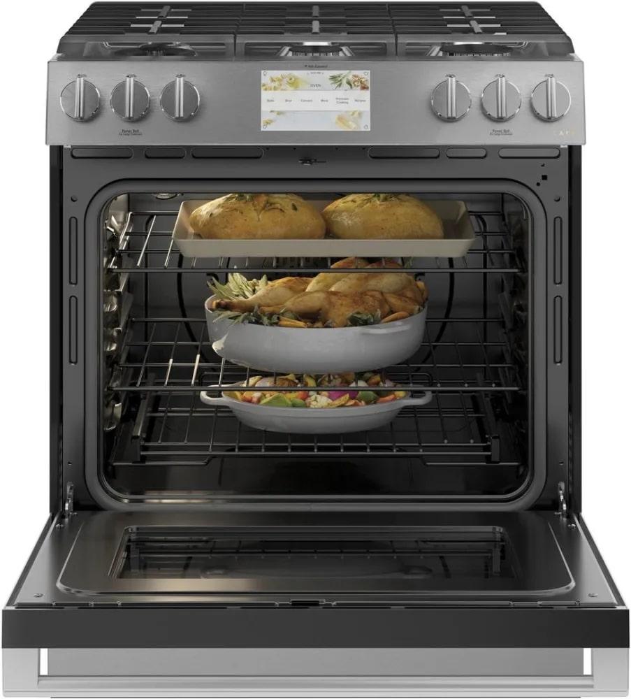 Café - 5.7 cu. ft Dual Fuel Range in Platinum - CC2S950M2NS5