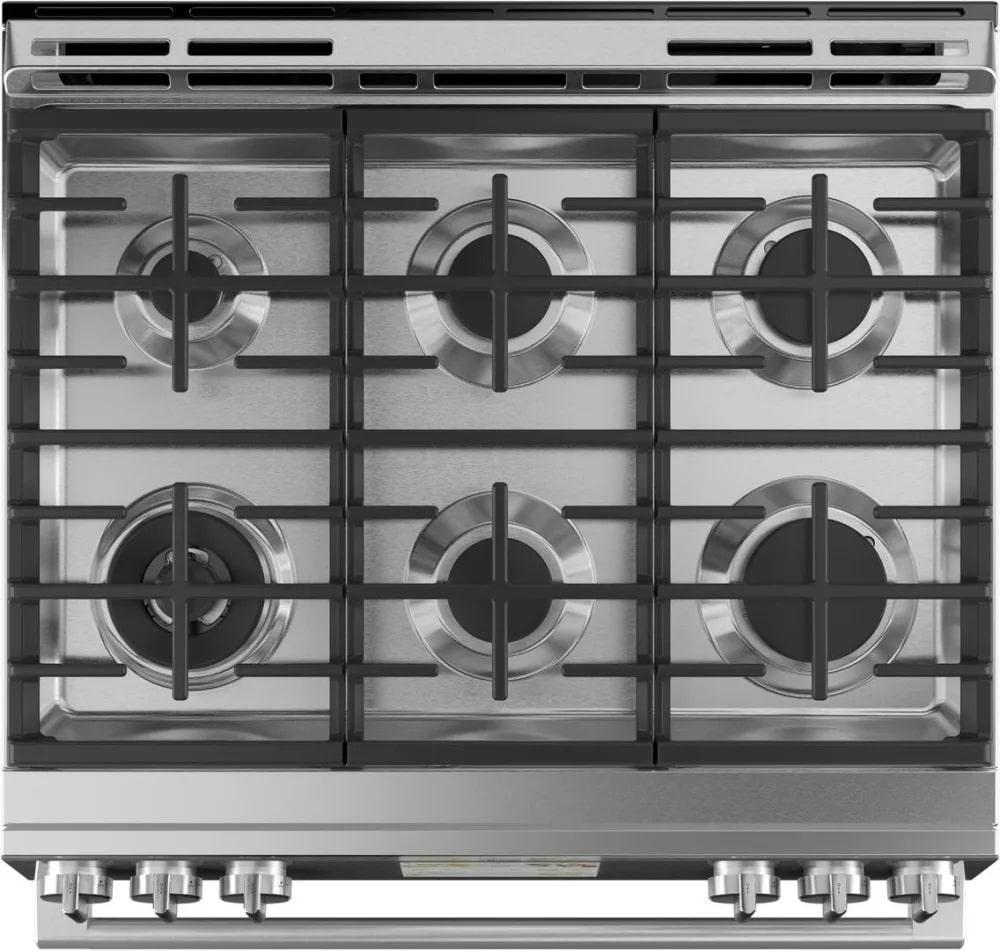 Café - 5.7 cu. ft Dual Fuel Range in Platinum - CC2S950M2NS5