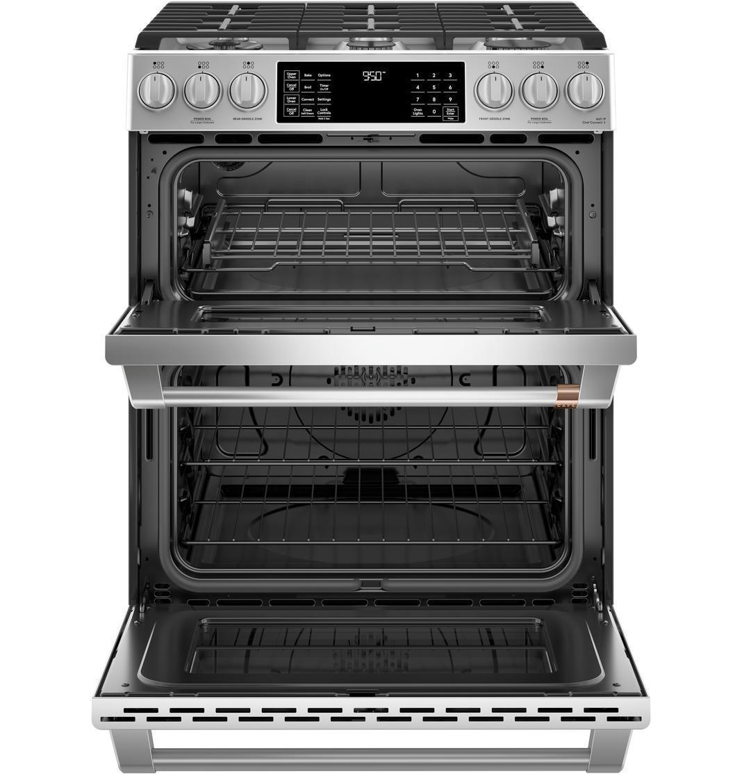 Café - 6.7 cu. ft Dual Fuel Range in Stainless - CC2S950P2MS1