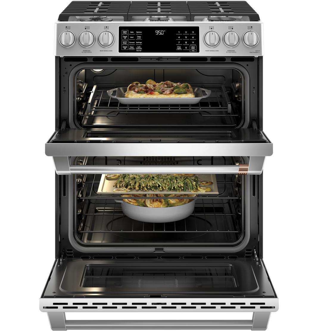Café - 6.7 cu. ft Dual Fuel Range in Stainless - CC2S950P2MS1