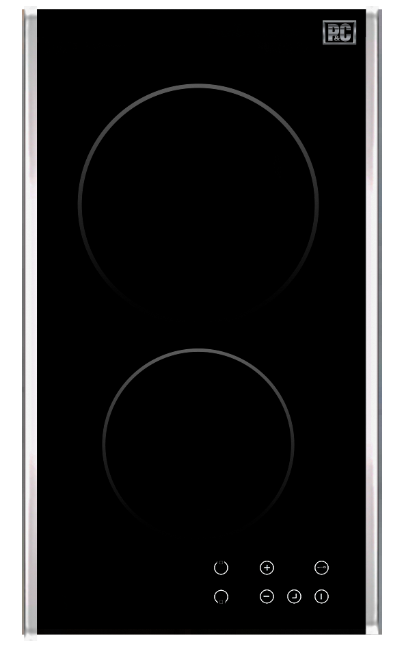 Porter & Charles - 11.4375 inch wide Electric Cooktop in Black Stainless - CC30V