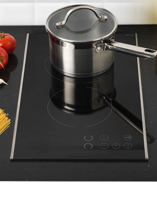 Porter & Charles - 11.4375 inch wide Electric Cooktop in Black Stainless - CC30V