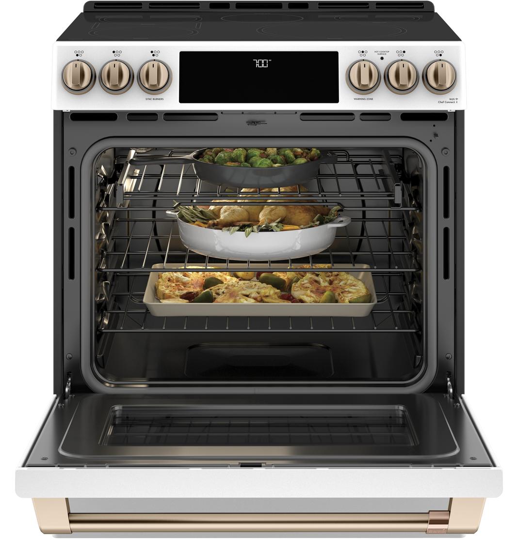Café - 5.7 cu. ft Electric Range in White - CCES700P4MW2