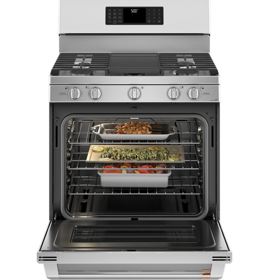 Café - 5.6 cu. ft Gas Range in Stainless - CCGB500P2MS1