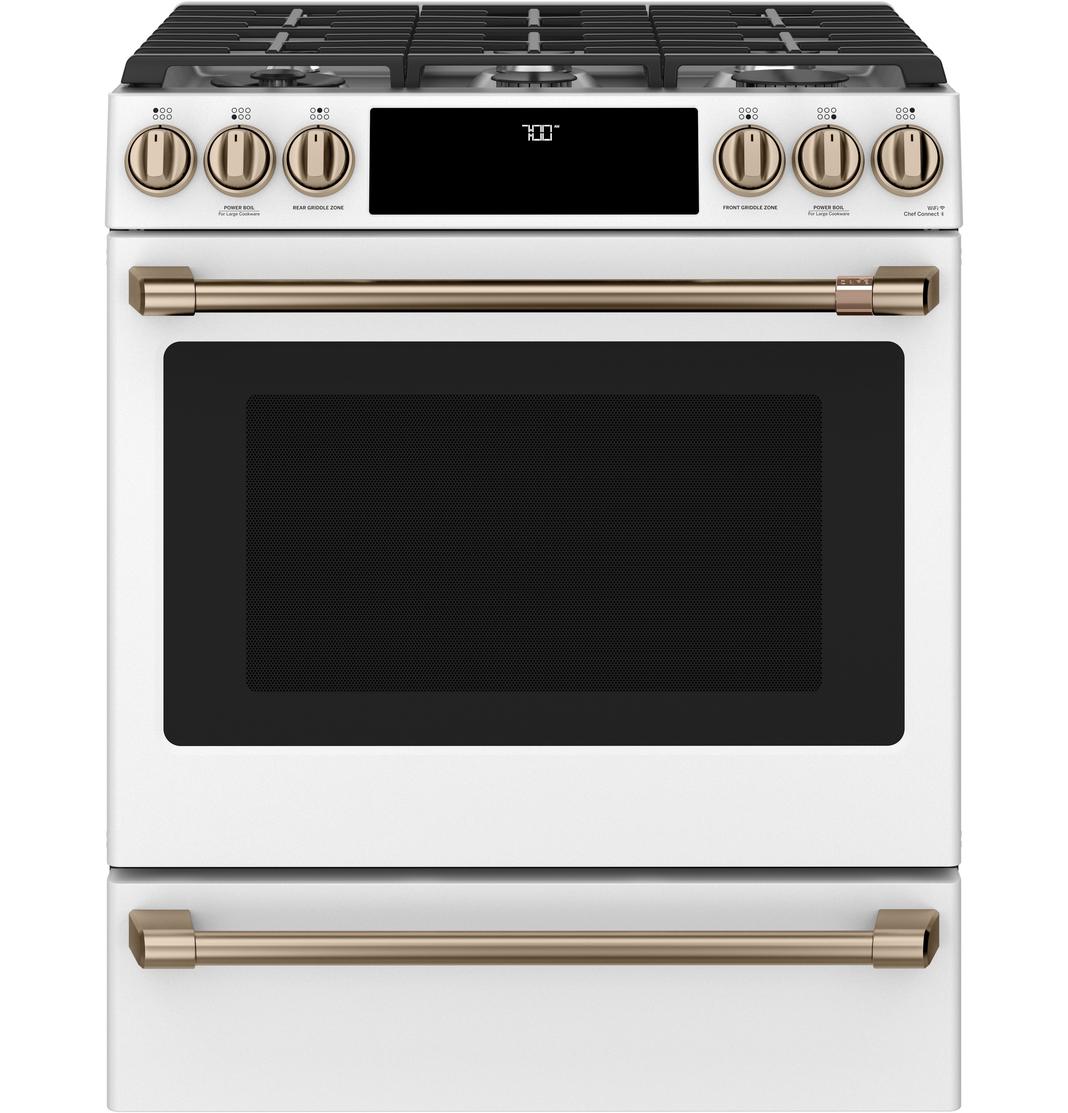 Café - 5.6 cu. ft Gas Range in White - CCGS700P4MW2