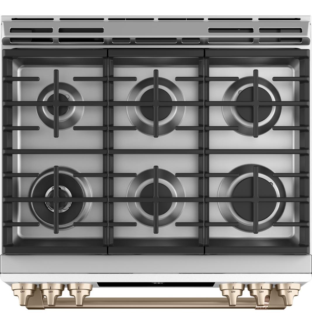 Café - 5.6 cu. ft Gas Range in White - CCGS700P4MW2