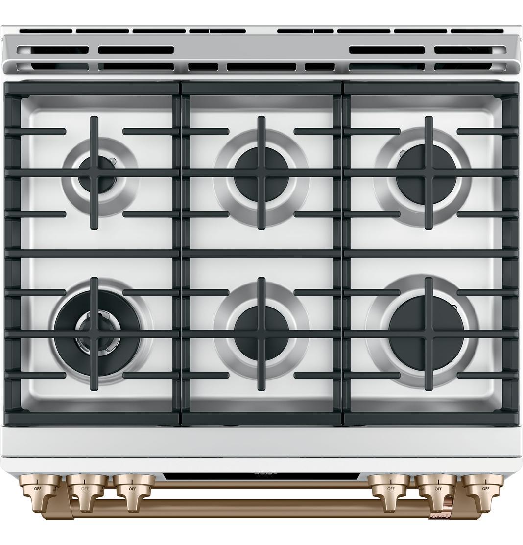 Café - 6.7 cu. ft Gas Range in White - CCGS750P4MW2