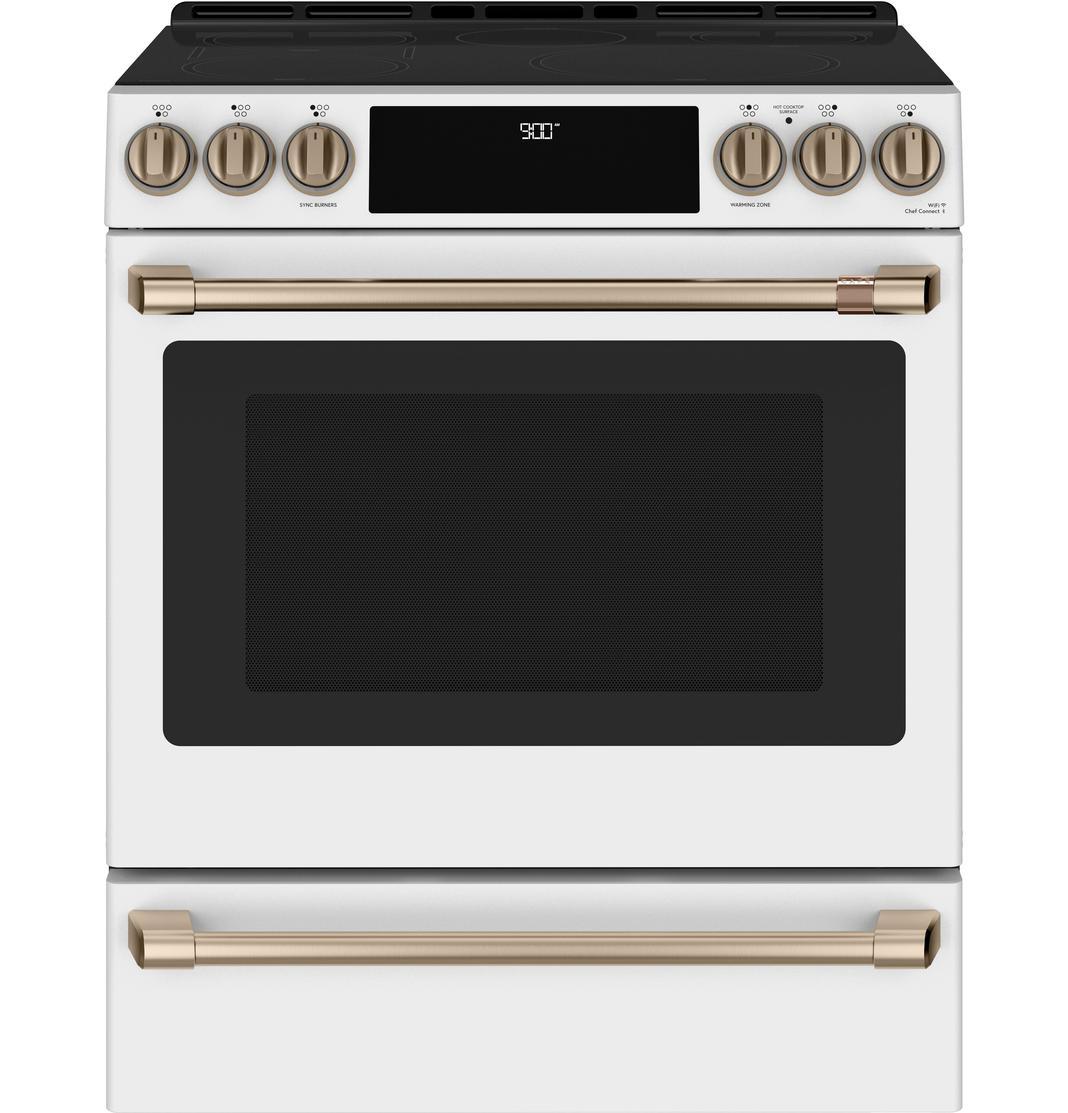 Café - 5.7 cu. ft Induction Range in White - CCHS900P4MW2
