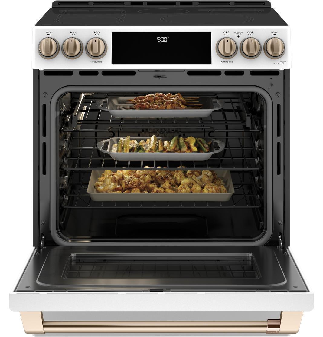 Café - 5.7 cu. ft Induction Range in White - CCHS900P4MW2