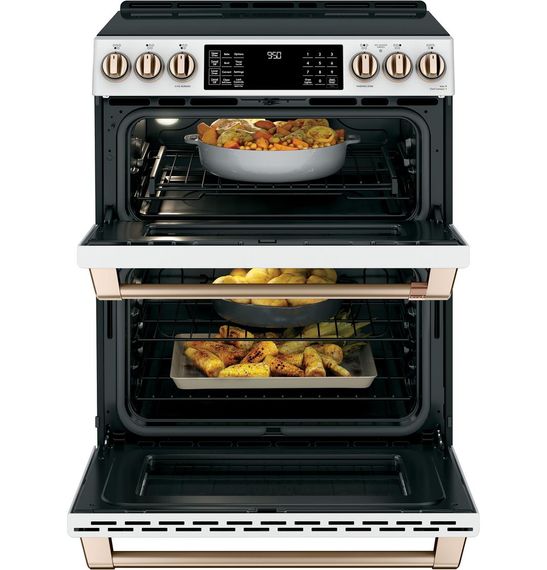 Café - 6.7 cu. ft Induction Range in White - CCHS950P4MW2