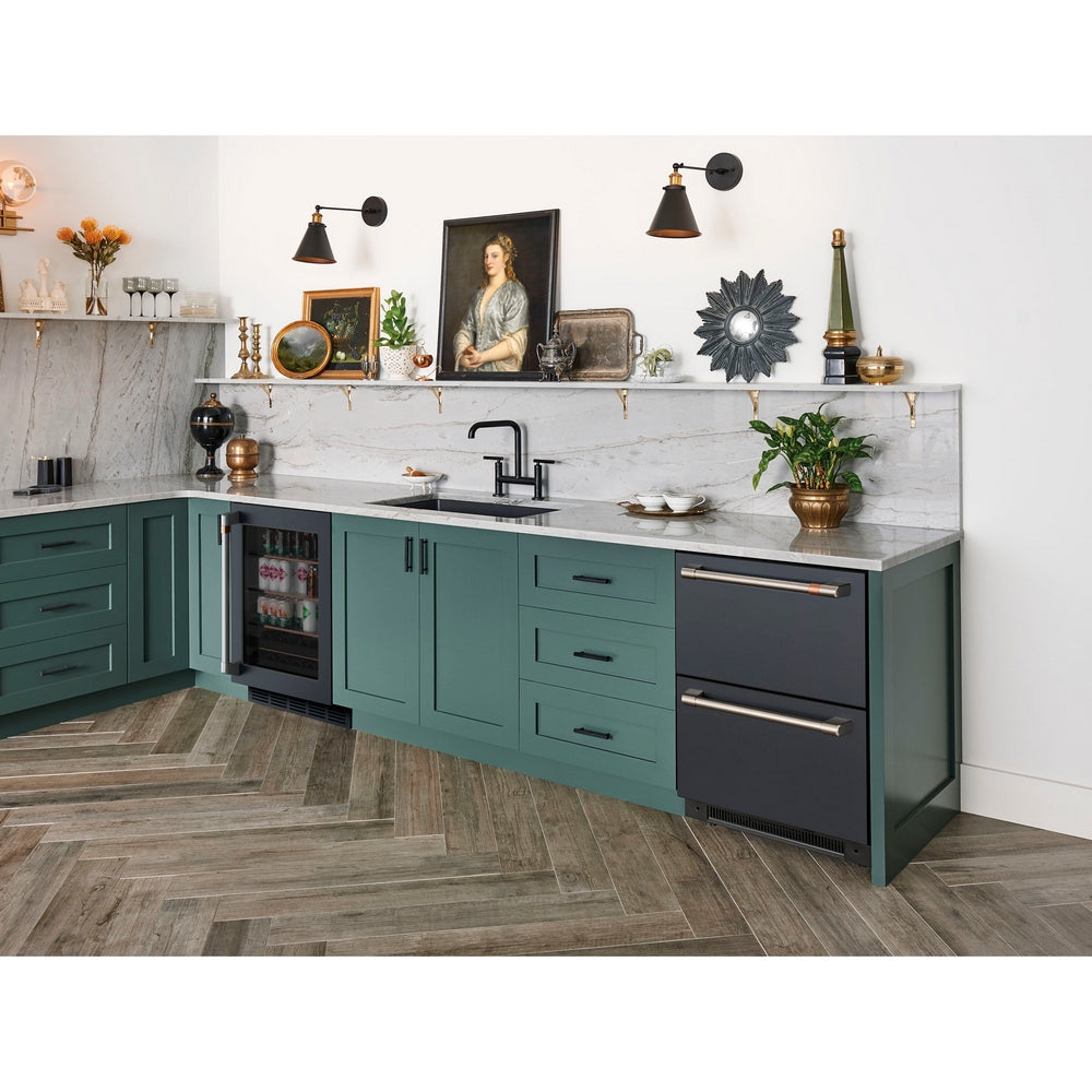 Cafe - 23.7 Inch 5.1 cu. ft Beverage Centre Refrigerator in Black - CCP06BP3PD1