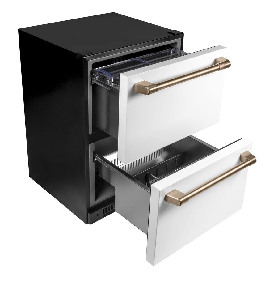Café - 23.875 Inch 5.7 cu. ft Built In / Integrated Drawer Refrigerator in White - CDE06RP4NW2