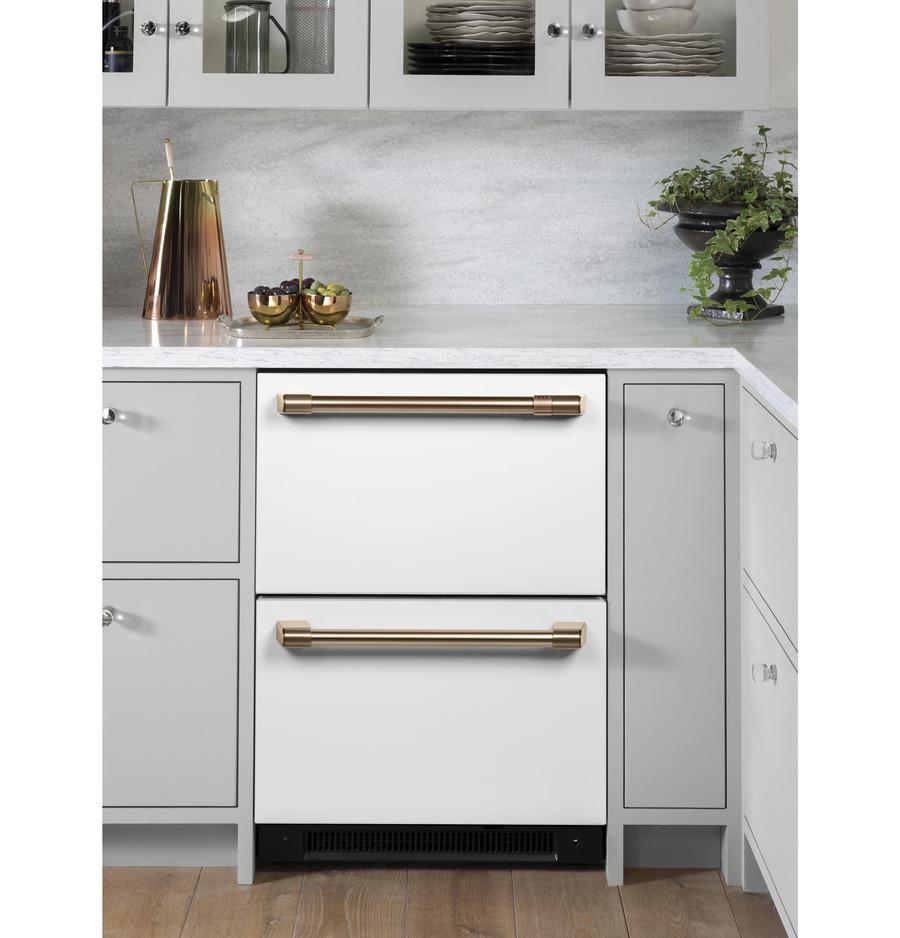 Café - 23.875 Inch 5.7 cu. ft Built In / Integrated Drawer Refrigerator in White - CDE06RP4NW2