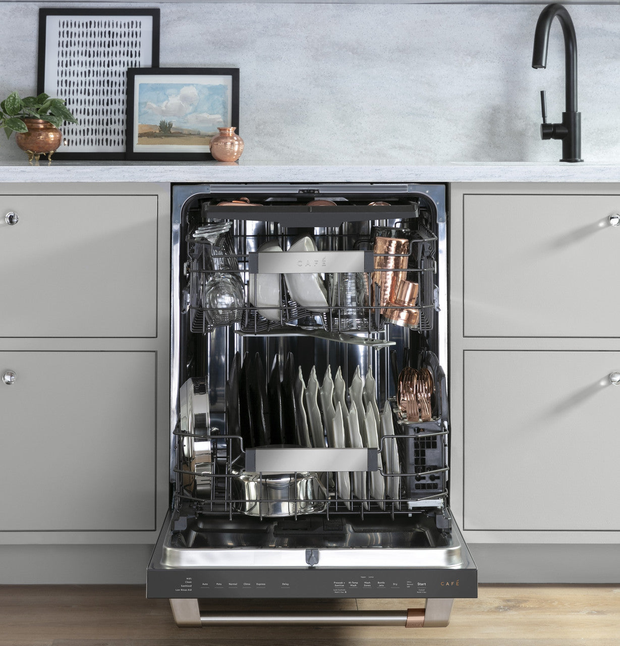 Café - 45 dBA Built In Dishwasher in Black - CDT845P3ND1