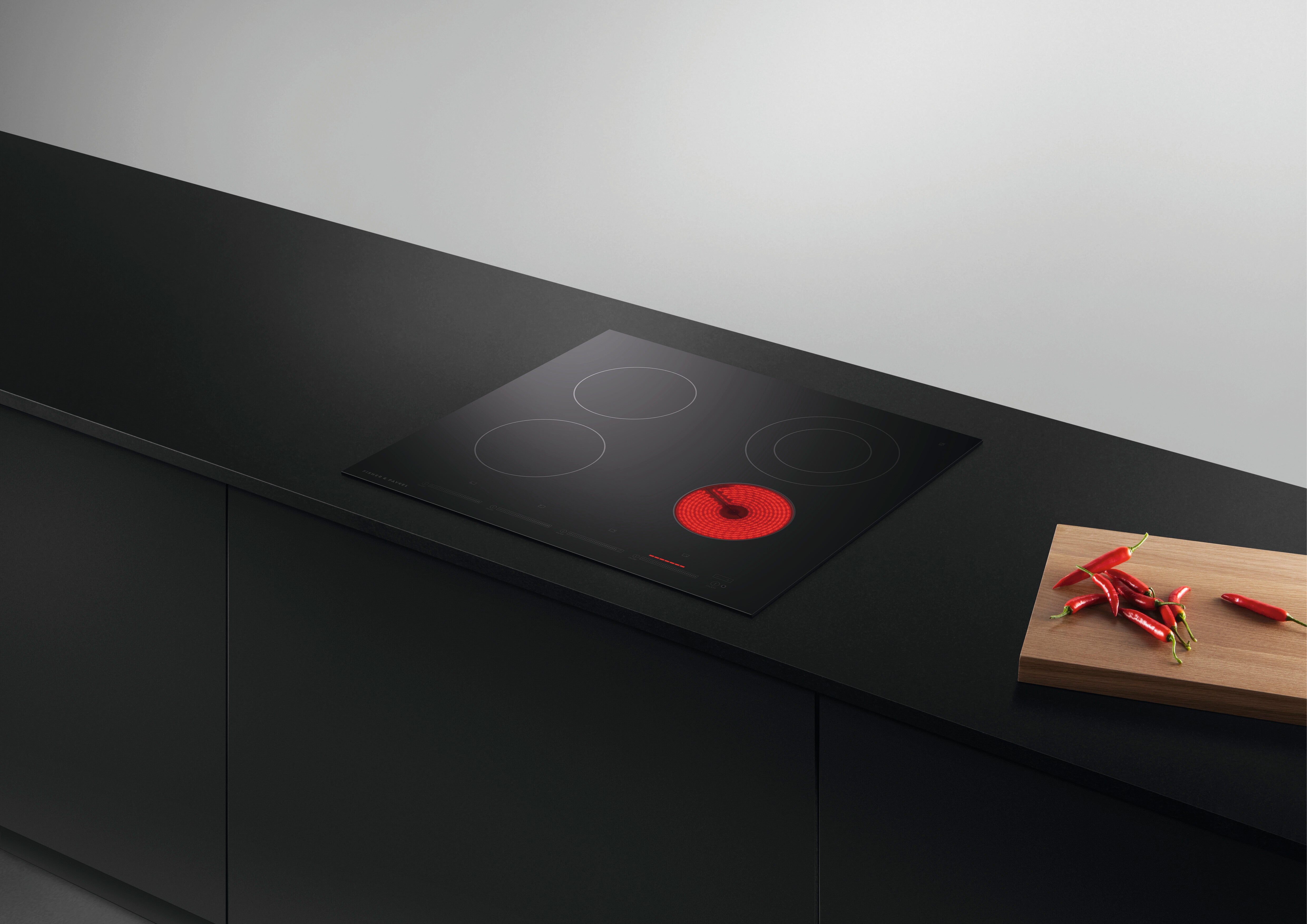 Fisher & Paykel - 24 Inch Electric Cooktop in Black - CE244DTB1