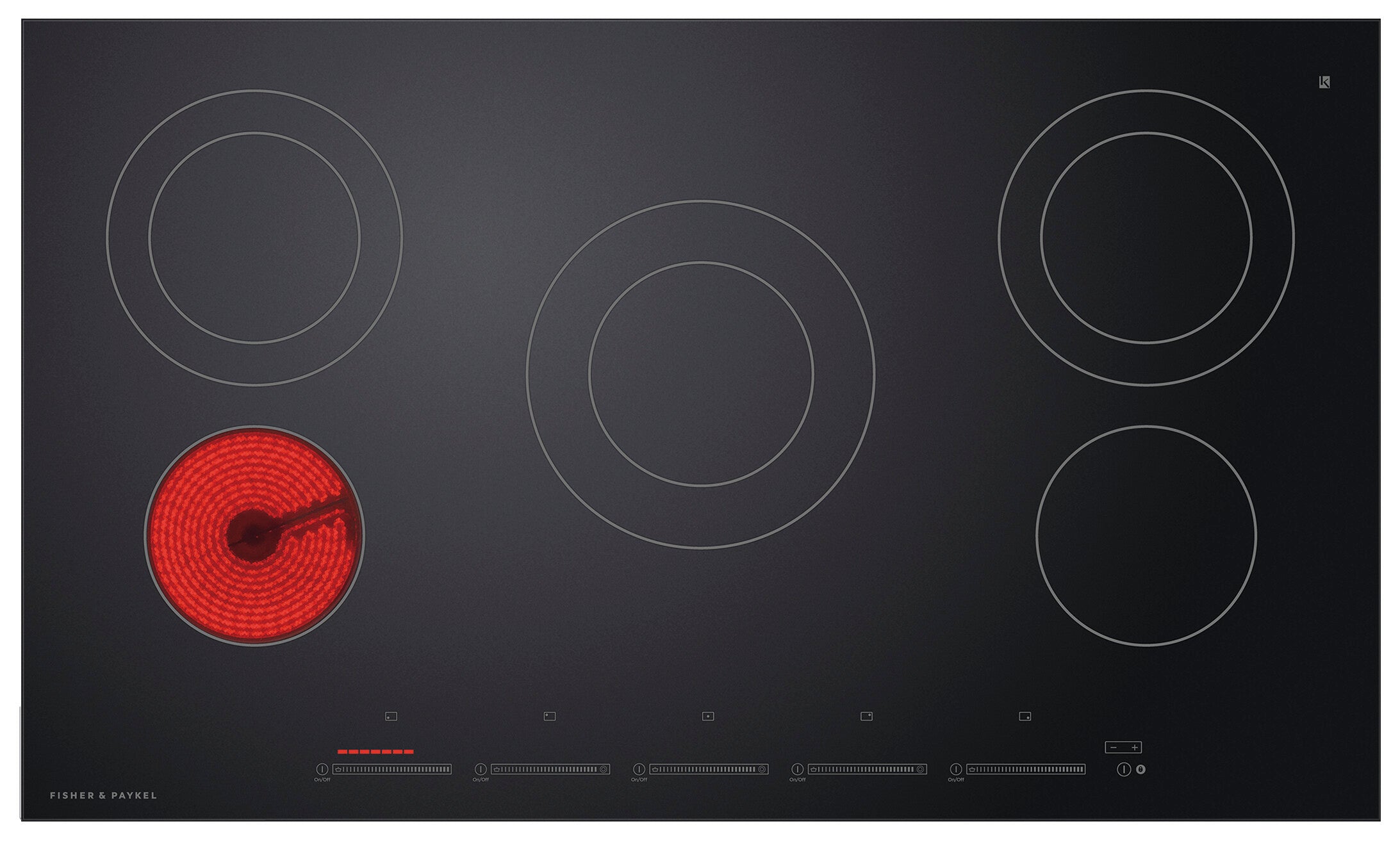 Fisher & Paykel - 36 Inch Electric Cooktop in Black - CE365DTB1