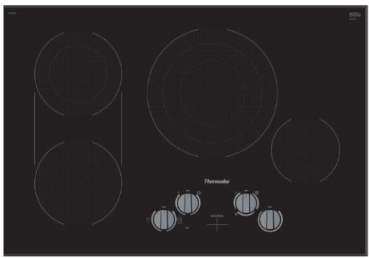 Thermador - 31 inch wide Electric Cooktop in Black - CEM305TB
