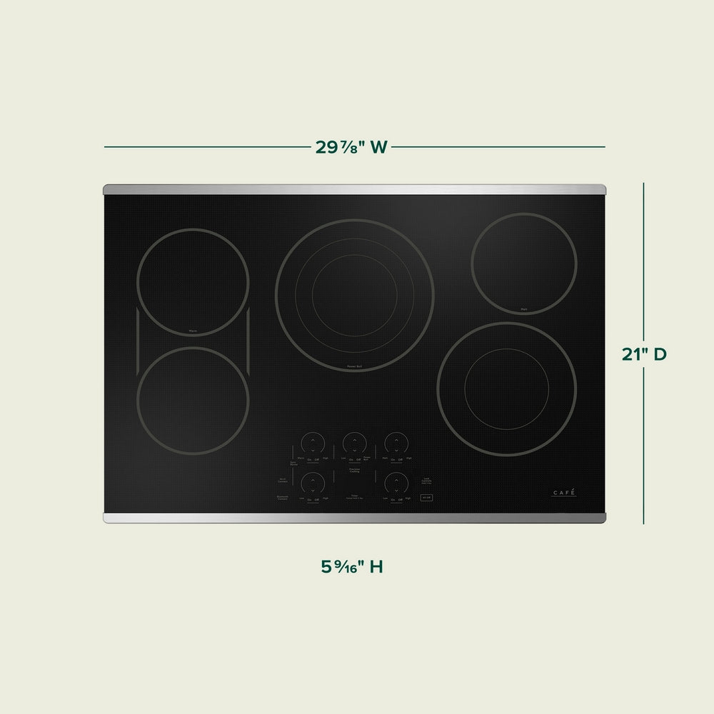 Cafe - 30 Inch Electric Cooktop in Stainless - CEP90302TSS