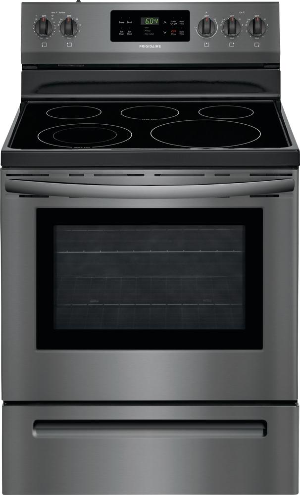 Frigidaire - 5.3 cu. ft Electric Range in Black Stainless - CFEF3054TD