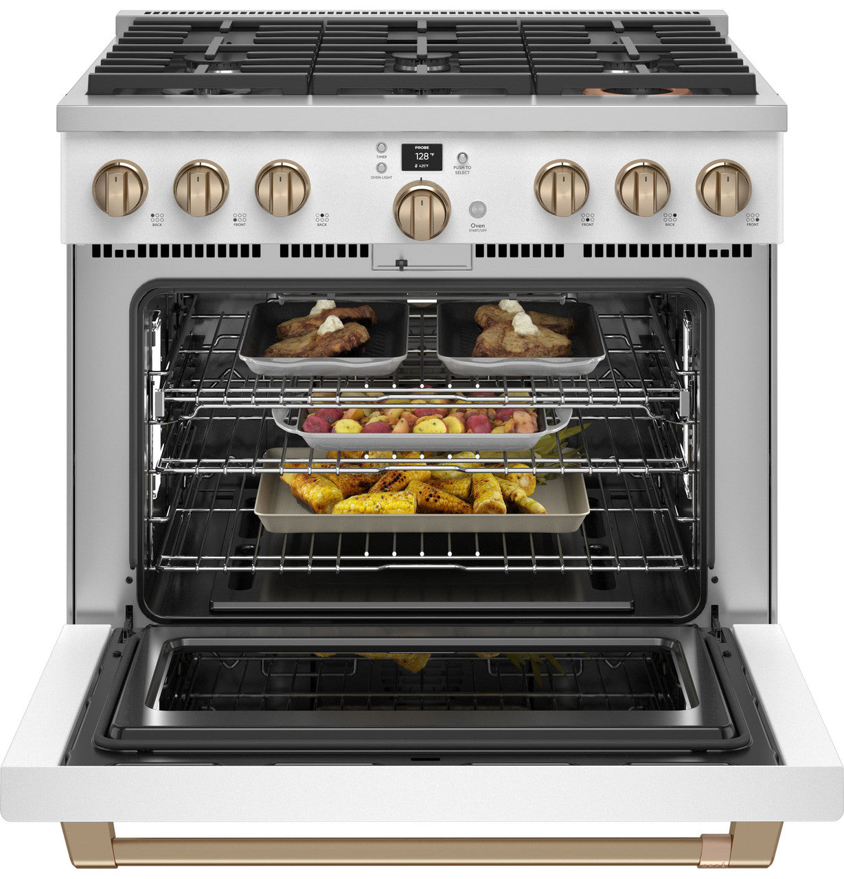 Café - 6.2 cu. ft Gas Range in White - CGY366P4TW2